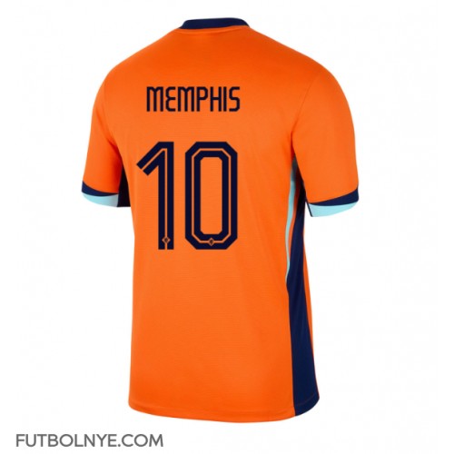 Camiseta Países Bajos Memphis Depay #10 Primera Equipación Eurocopa 2024 manga corta